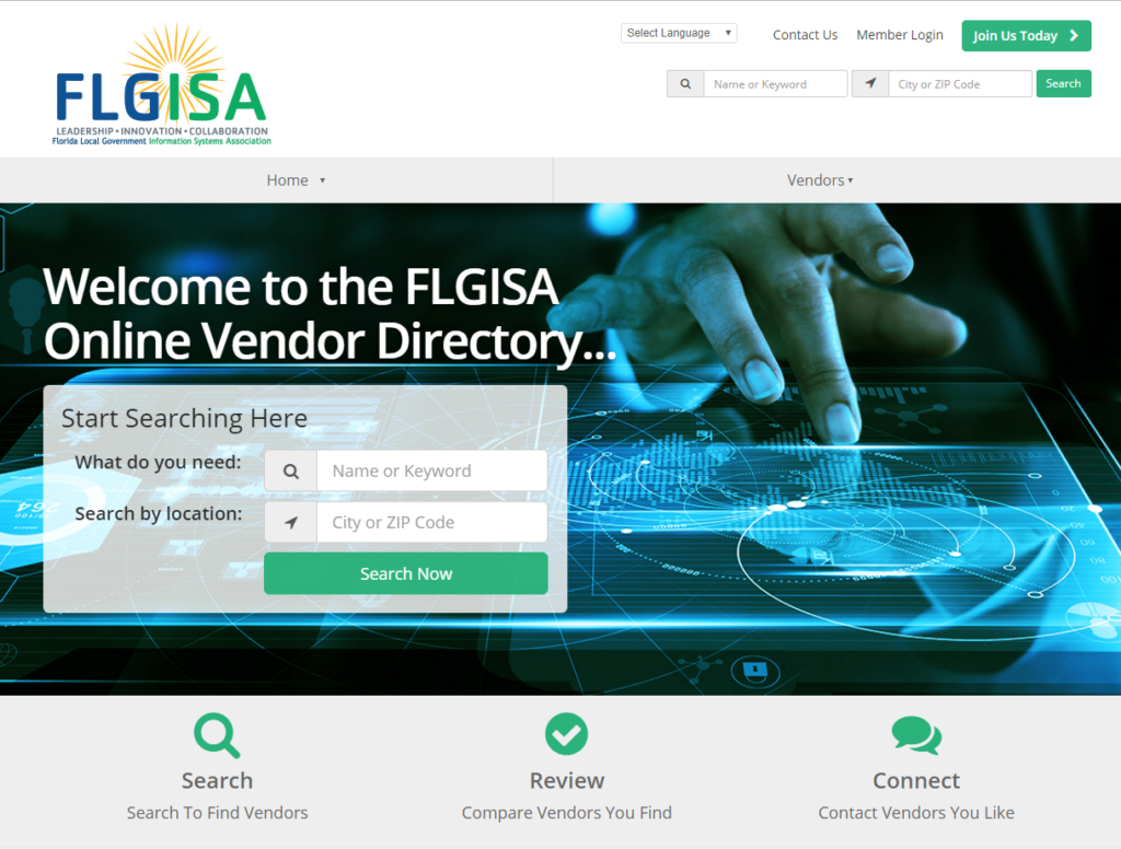 FLGISA Vendor Directory screenshot